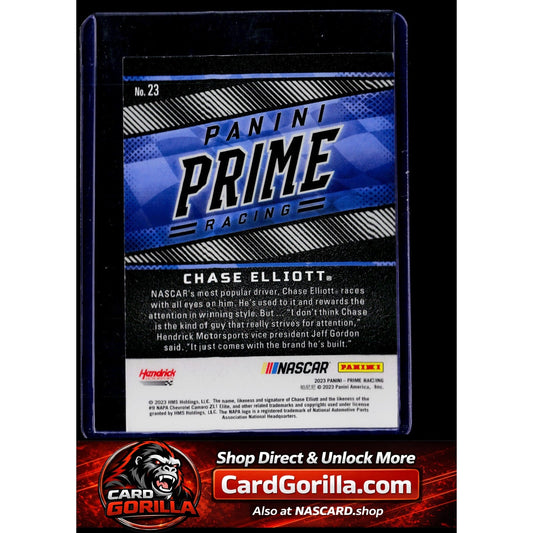 2023 Panini Prime #23 Chase Elliott Holo Gold #/25