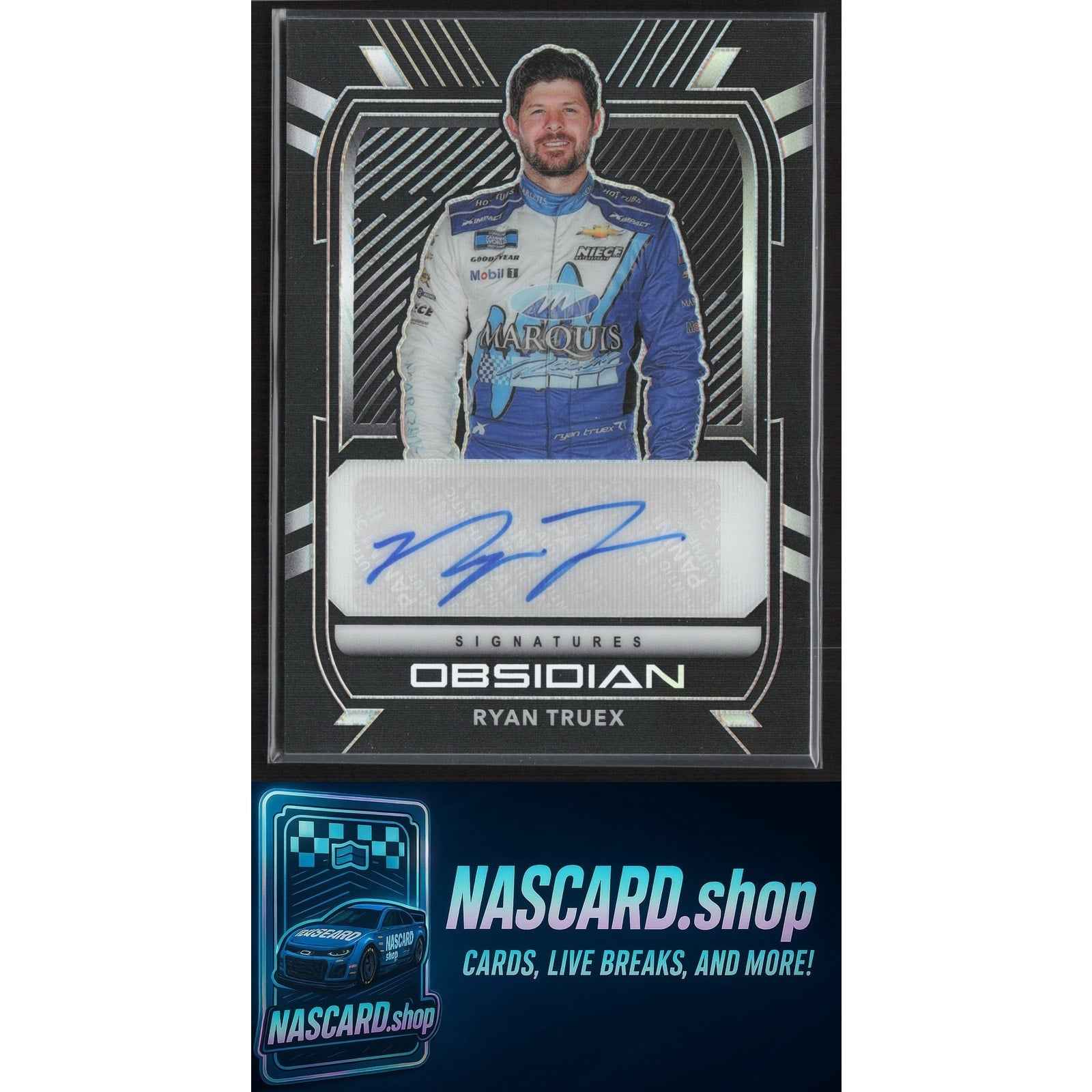 2021 Panini Chronicles #OS-RT Ryan Truex Obsidian Signatures