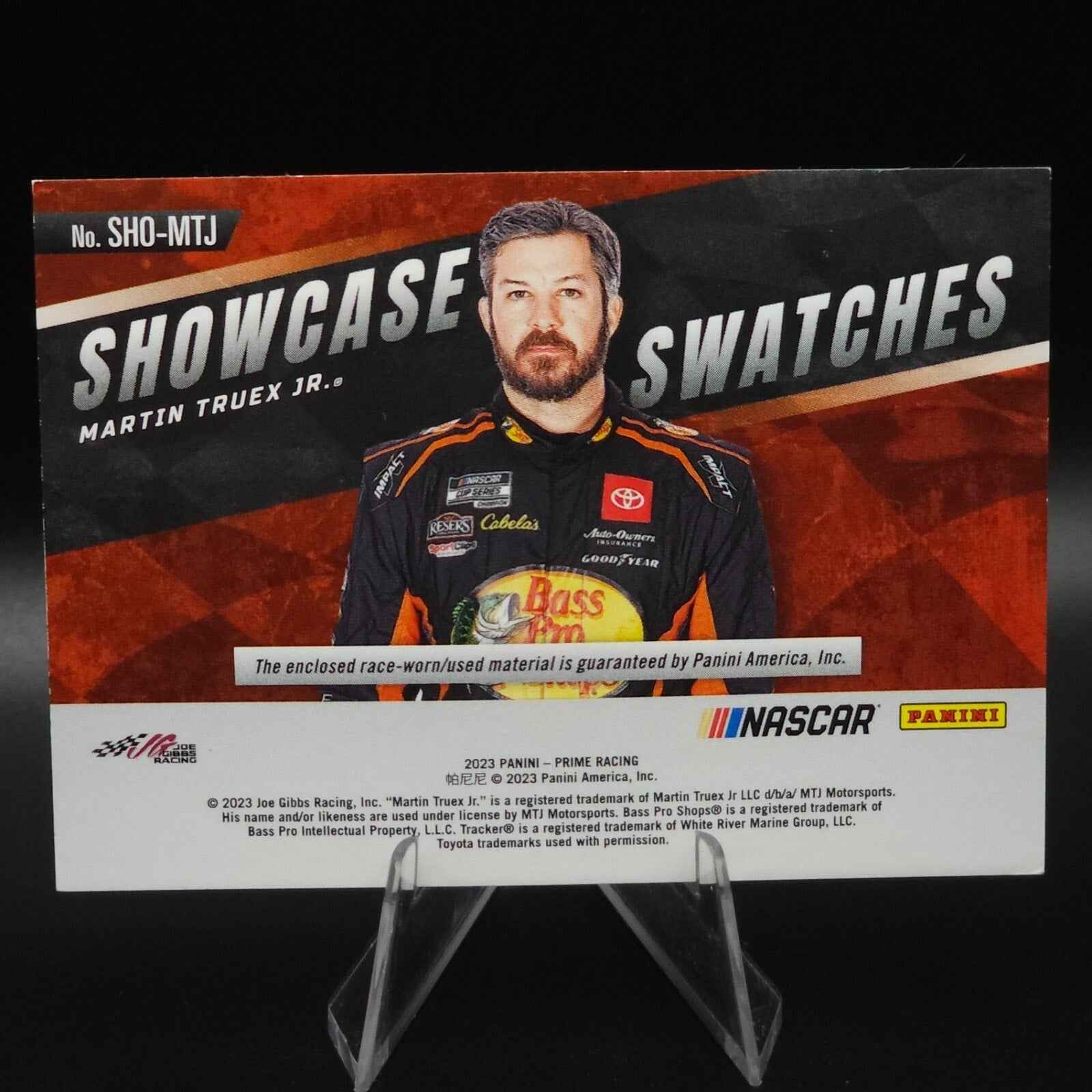 2023 Panini Prime Racing Showcase Swatches Silver Martin Truex Jr. /25 - NASCARD.shop