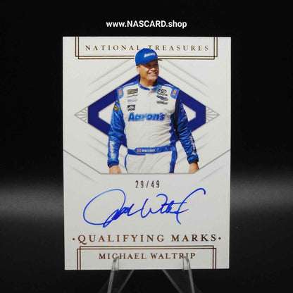 2021 Panini National Treasures - Qualifying Marks Michael Waltrip #QM-MW /49 - NASCARD.shop