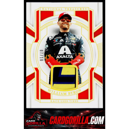 2024 Panini National Treasures William Byron Race Used Tires Holo Gold #/10