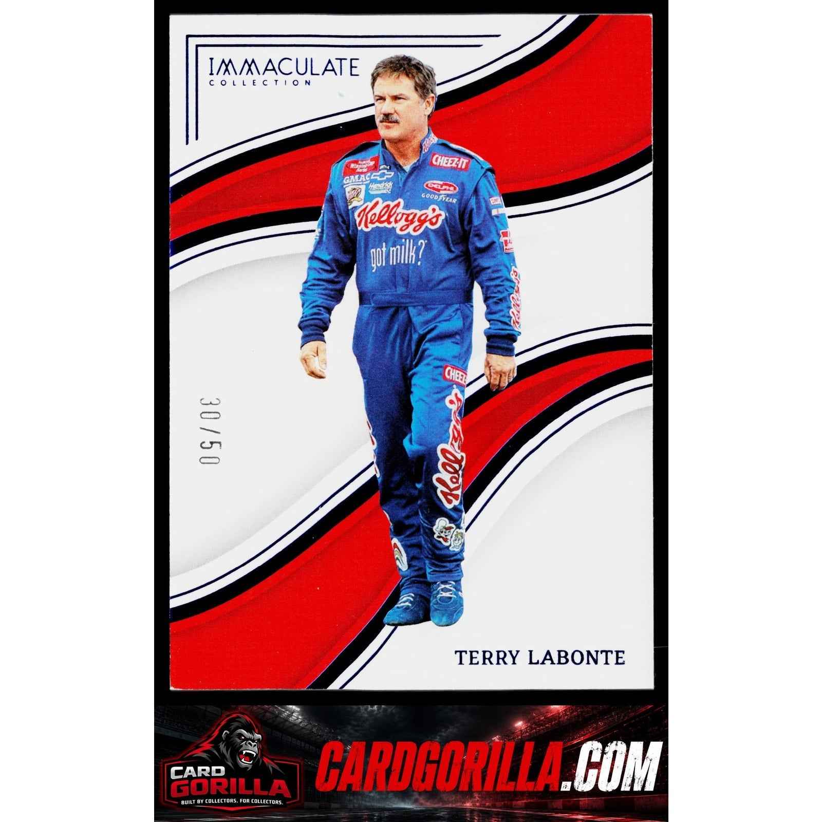 2023 Panini Chronicles #50 Terry Labonte Immaculate Blue #/50