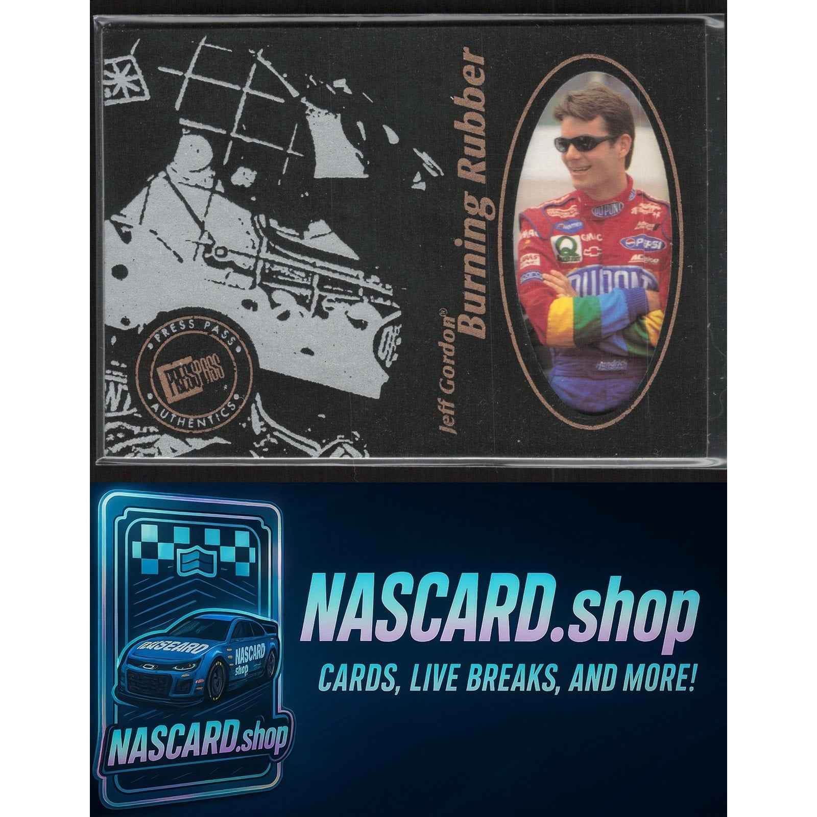 2000 Press Pass #BR 5 Jeff Gordon Burning Rubber #/200