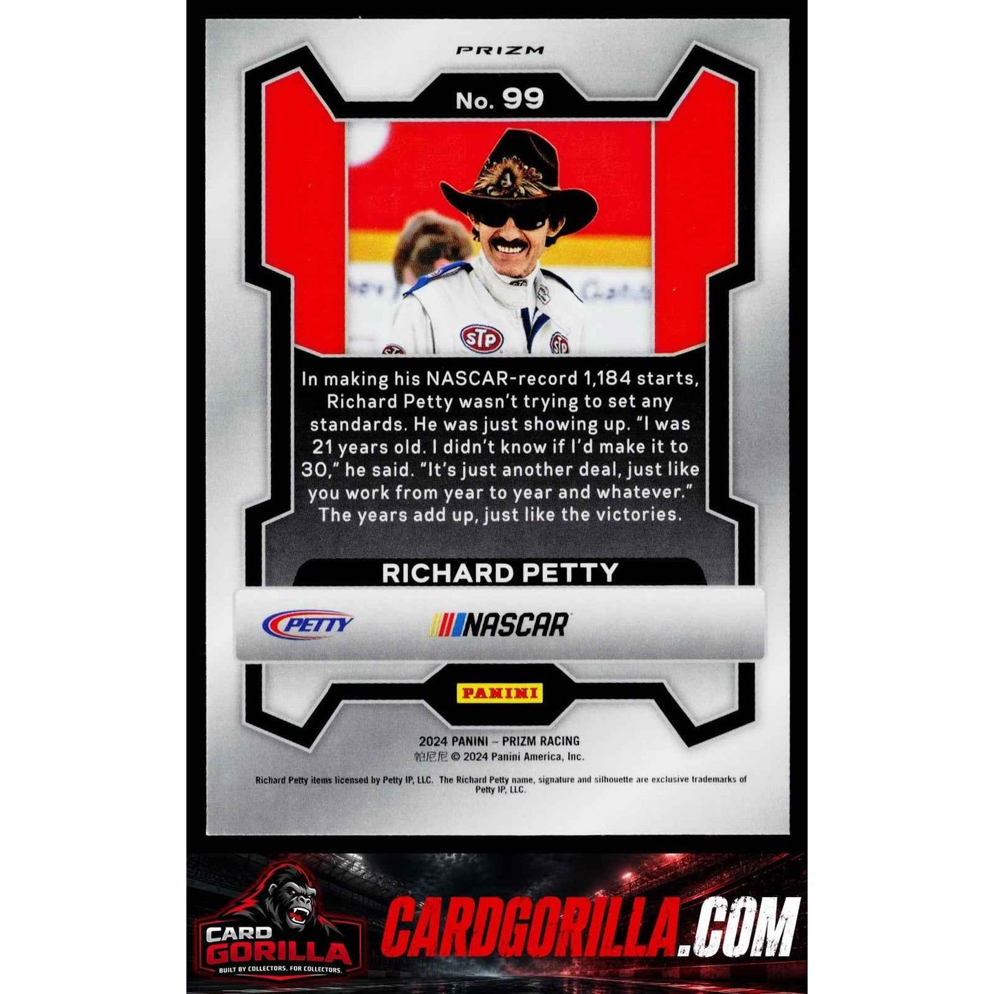 2024 Panini Prizm #99 Richard Petty White Sparkle