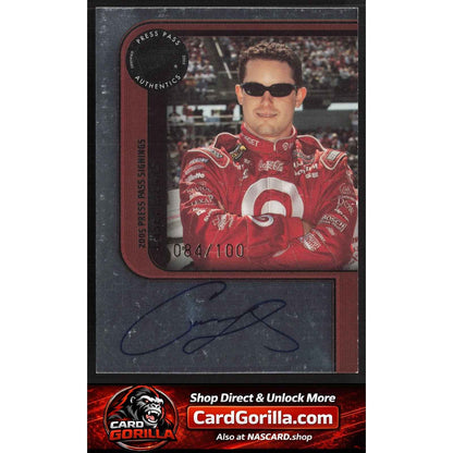 2005 Press Pass #NNO Casey Mears Signings Platinum #/100