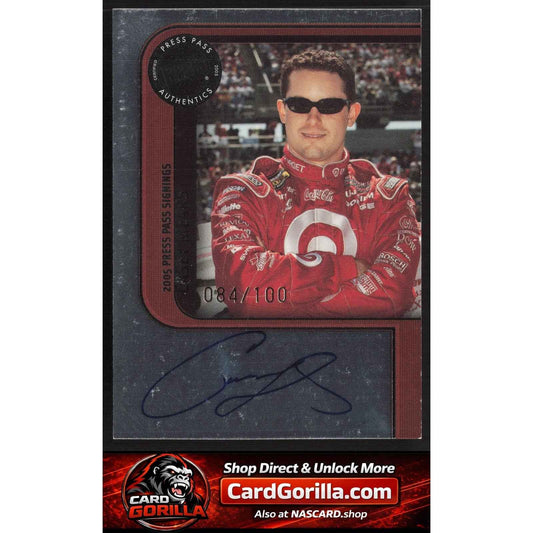 2005 Press Pass #NNO Casey Mears Signings Platinum #/100