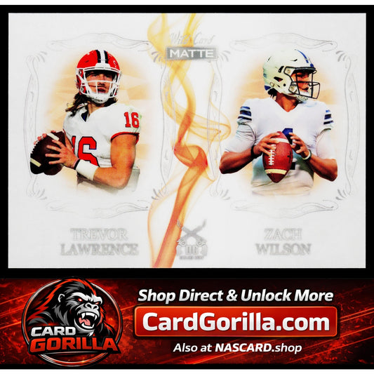 2021 Wild Card Matte White #MDG-3 Trevor Lawrence / Zach Wilson Dueling Guns