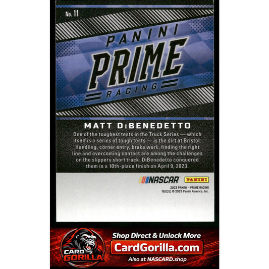 2023 Panini Prime #11 Matt DiBenedetto #/49