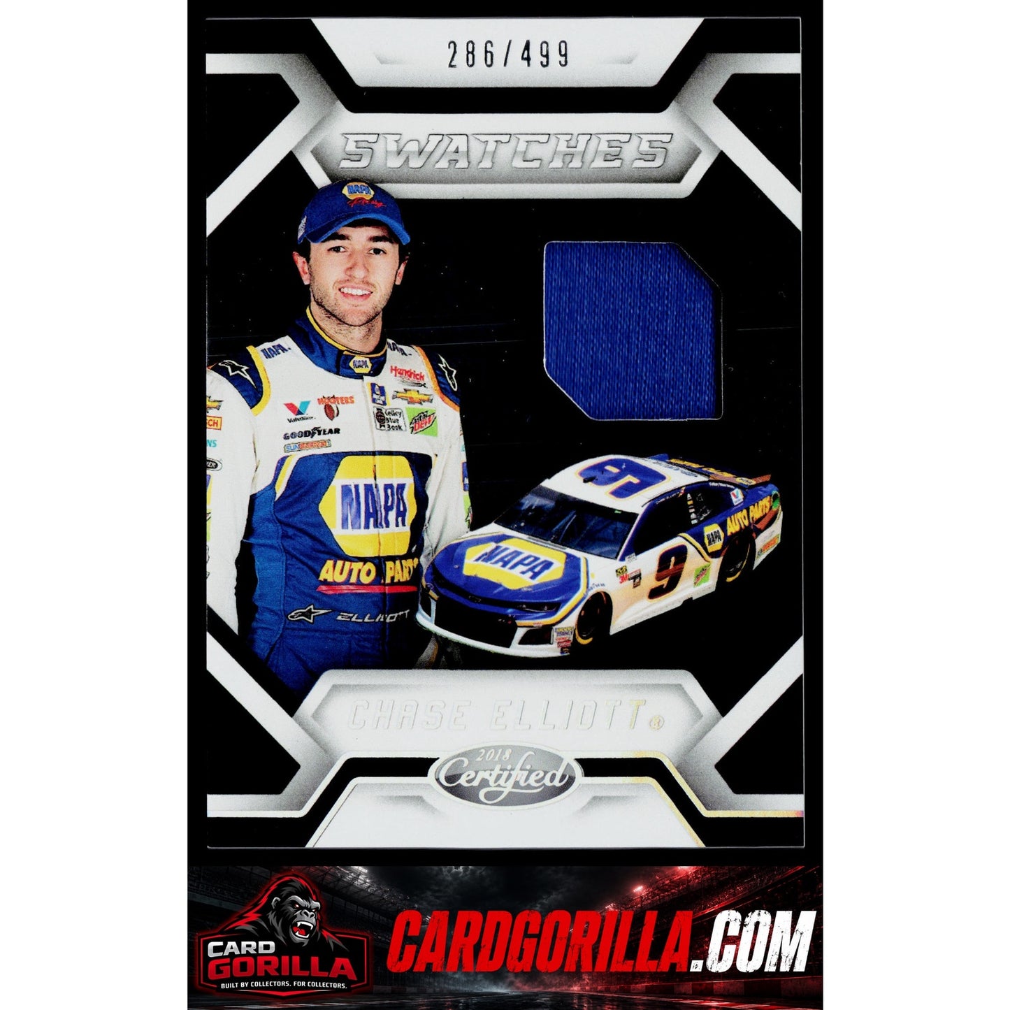 2018 Panini Certified #CS-CE Chase Elliott Cup Swatches #/499