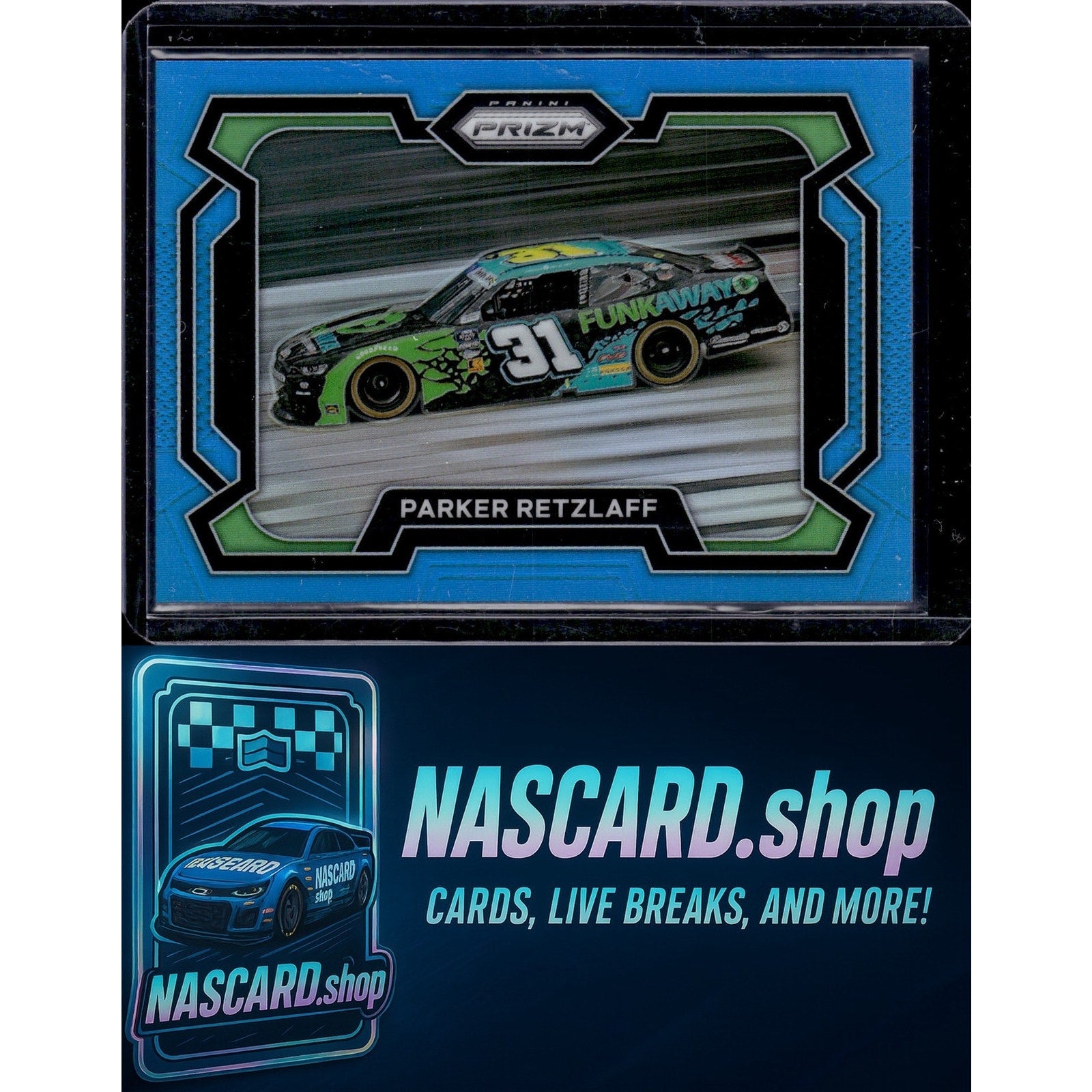 2024 Panini Prizm #5 Parker Retzlaff Carolina Blue #/49 - NASCARD.shop
