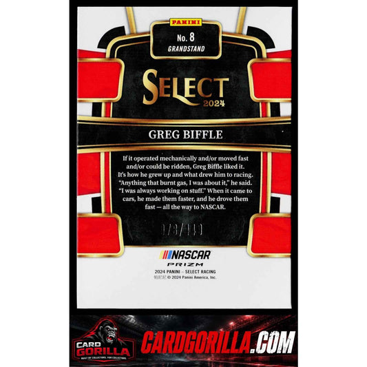 2024 Panini Select #8 Greg Biffle Red Prizms #/149