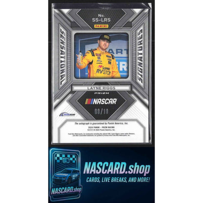 2024 Panini Prizm #SS-LRS Layne Riggs Sensational Signatures Gold #/10