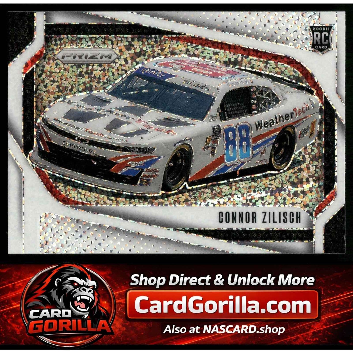 2025 Panini Prizm Rides #107 Connor Zilisch White Sparkle RC