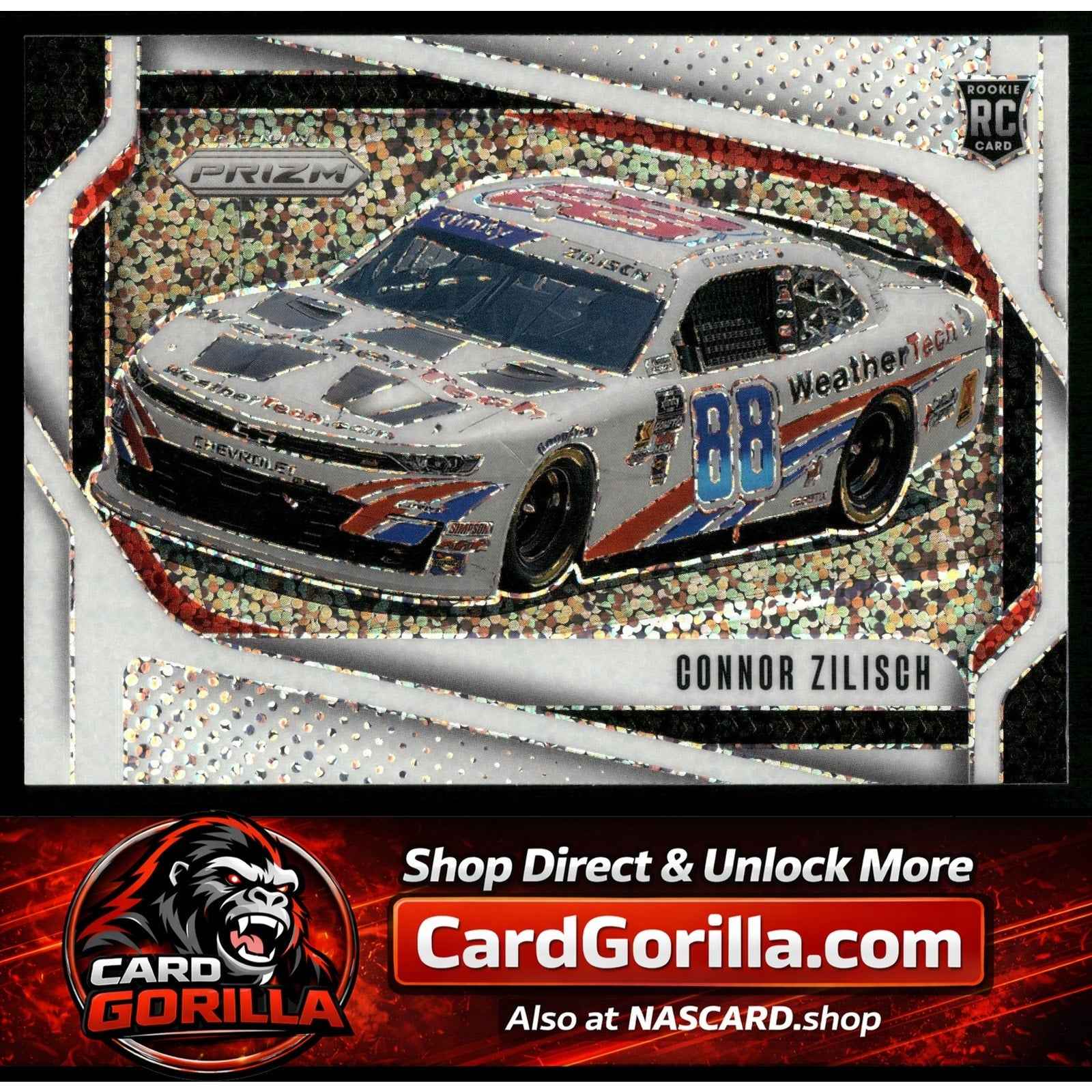 2025 Panini Prizm Rides #107 Connor Zilisch White Sparkle RC