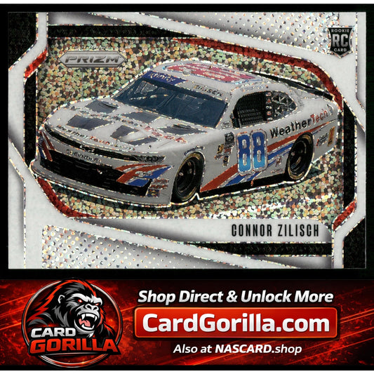 2025 Panini Prizm Rides #107 Connor Zilisch White Sparkle RC