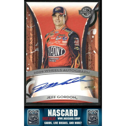 2009 Press Pass Wheels Autographs Certified Authentic Jeff Gordon On Card Auto - NASCARD.shop