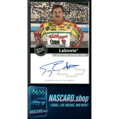 2006 Press Pass Terry Labonte Signings Silver #/100 - Card Gorilla