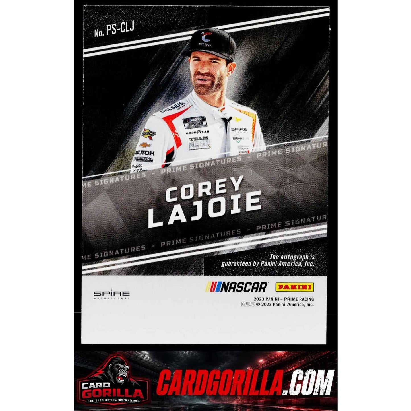 2023 Panini Prime #PS-CLJ Corey LaJoie Prime Signatures #/99