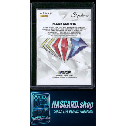 2023 Panini National Treasures Mark Martin 75th Anniversary Signatures Holo #/75 - NASCARD.shop