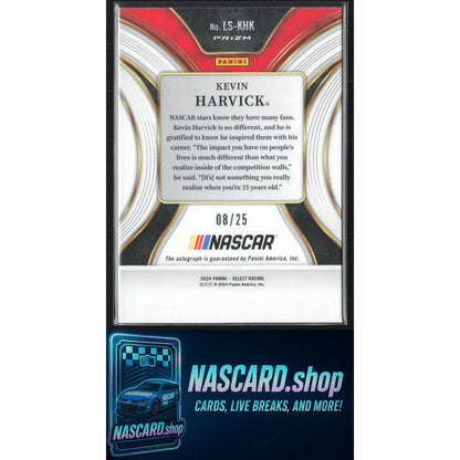 2024 Panini Select Kevin Harvick Legendary Signatures Tie-Dye Prizms #/25
