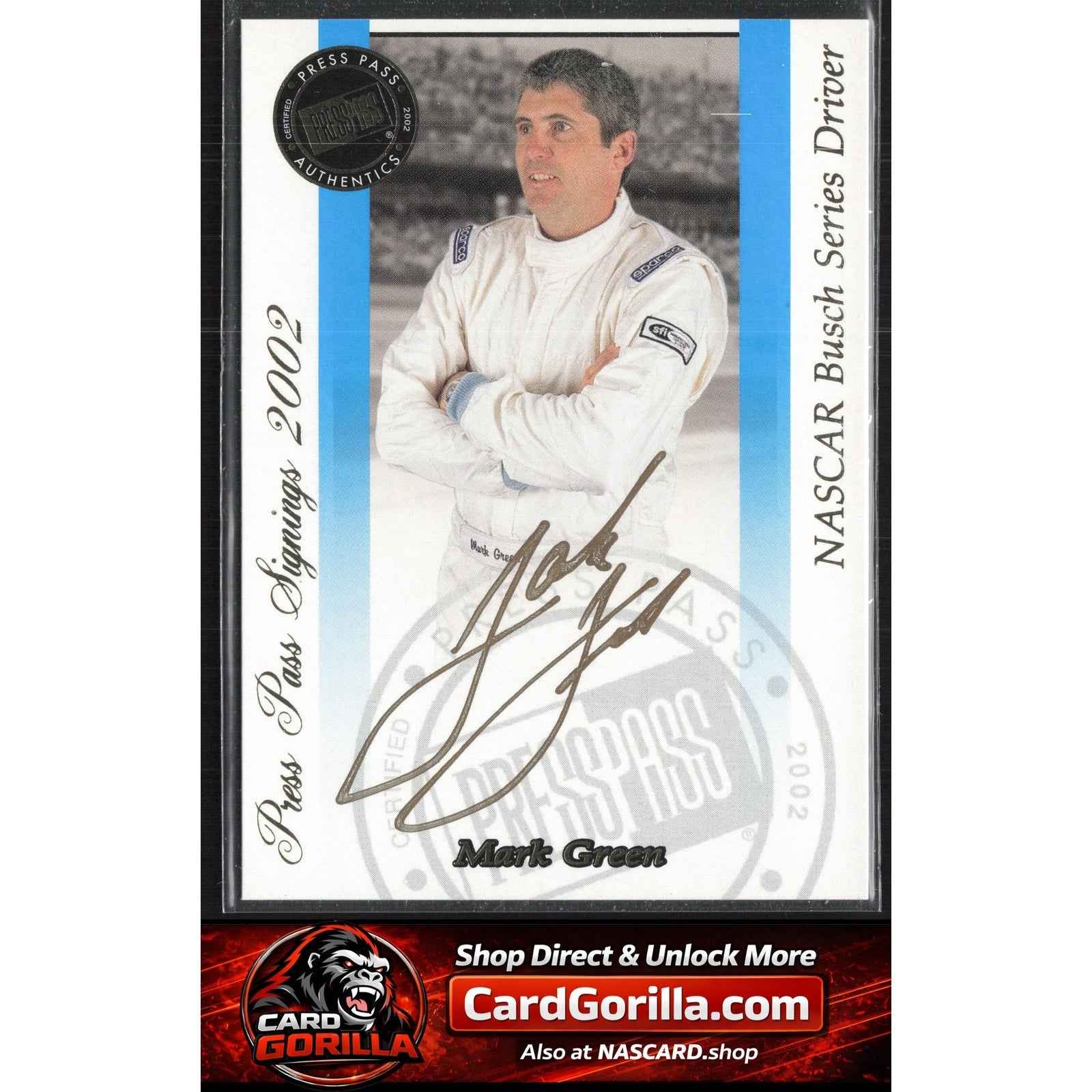 2002 Press Pass #NNO Mark Green Signings Gold #/50