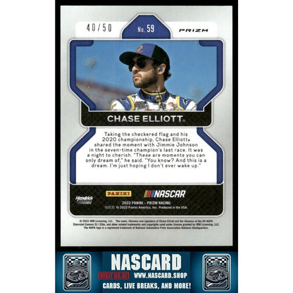 2022 Panini Prizm - Checkered Flag Prizm Chase Elliott #59 /50 - NASCARD.shop