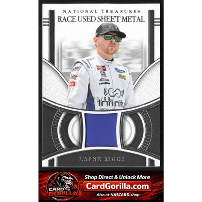 2024 Panini National Treasures #RUS-LRG Layne Riggs Race Used Sheet Metal #/99