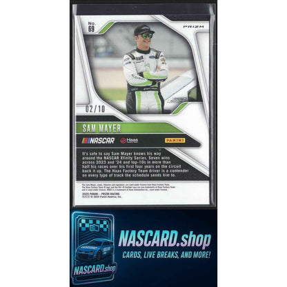 2025 Panini Prizm #69 Sam Mayer FOTL Blue Shimmer #/10