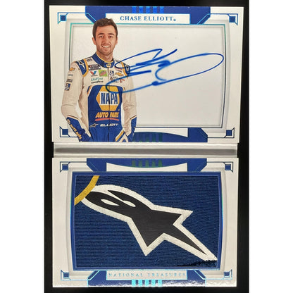 2021 National Treasures Chase Elliott Jumbo Glove Auto Booklet Alpinestars 1/1