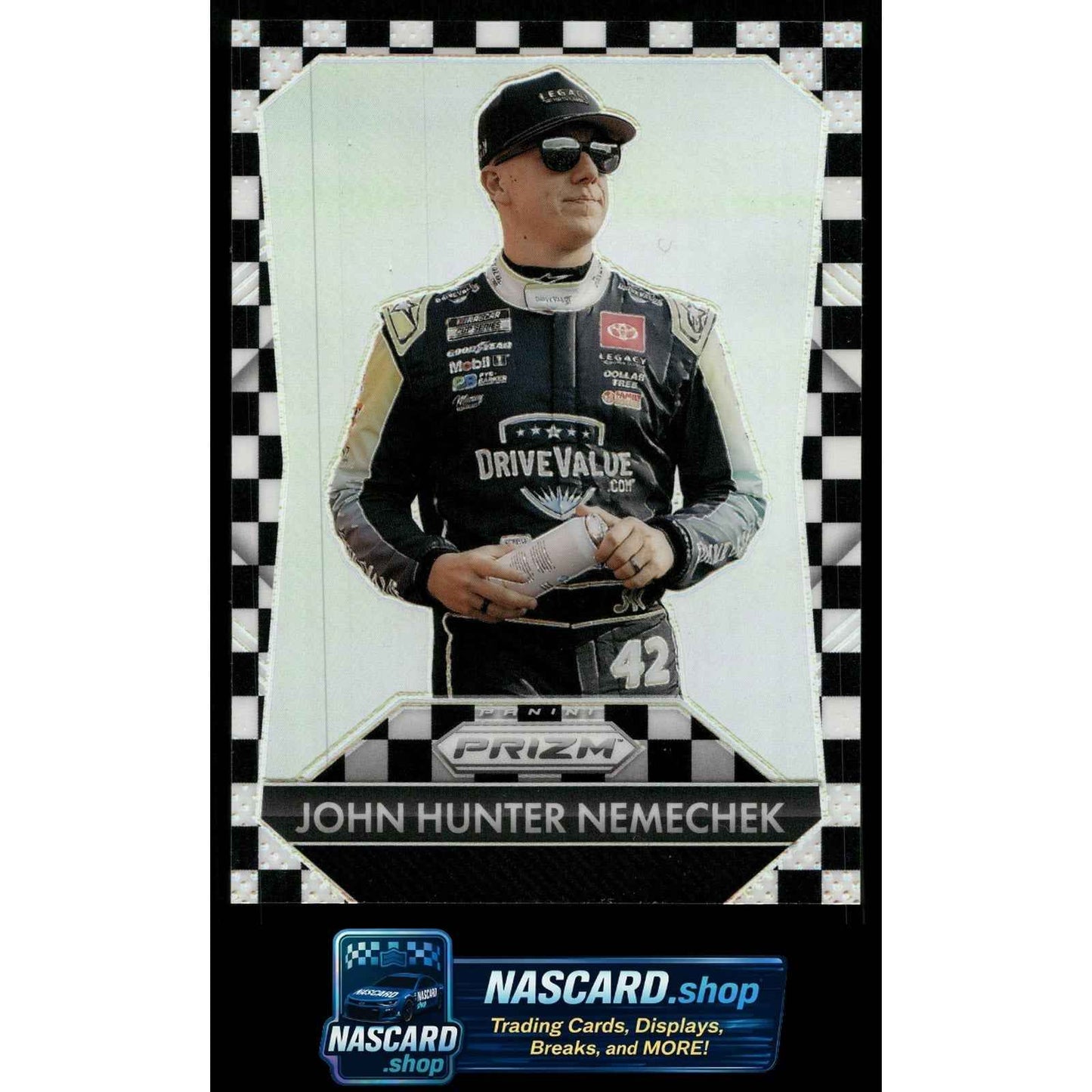 2025 Panini Prizm #191 John Hunter Nemechek Checkered Flag #/75