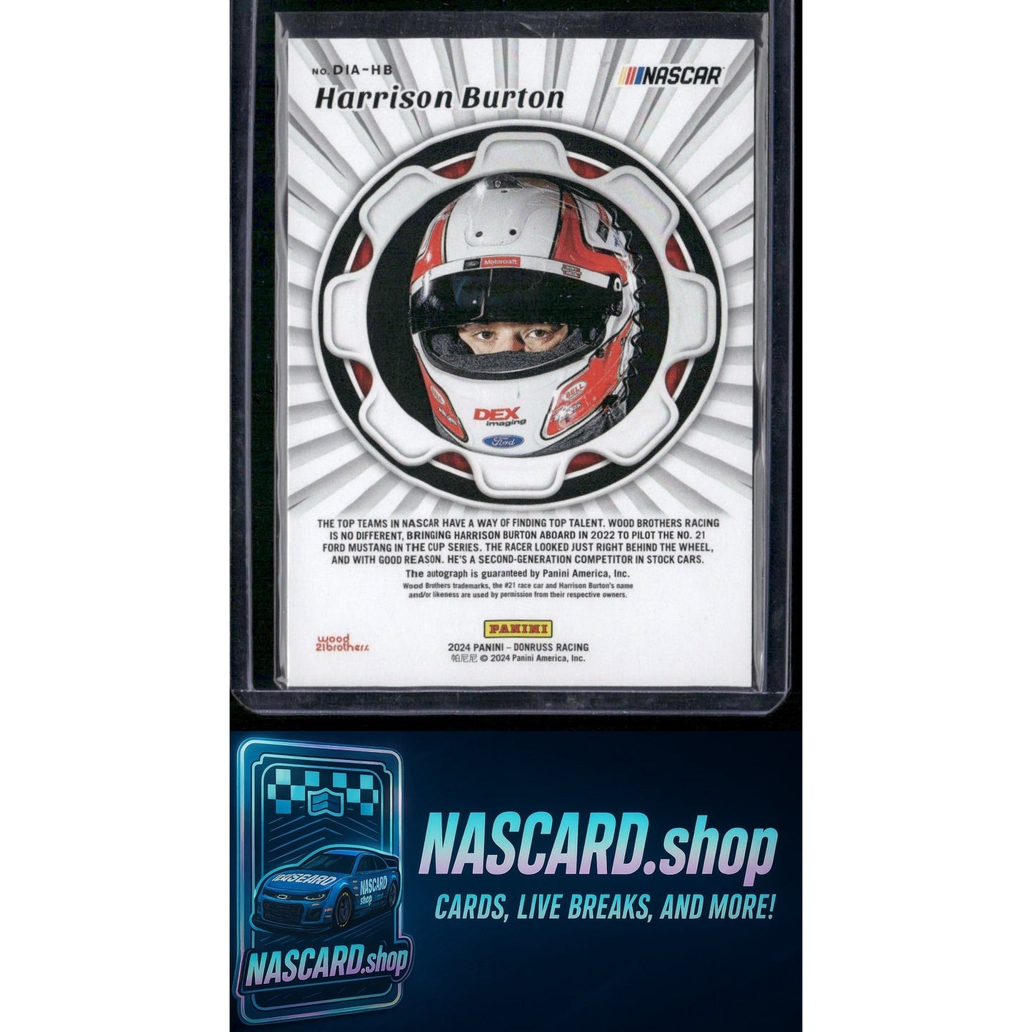 2024 Donruss #DIA-HB Harrison Burton Dialed In Autographs - NASCARD.shop