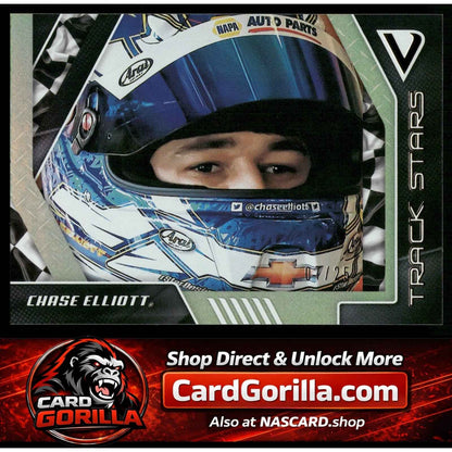2019 Panini Victory Lane #TS3 Chase Elliott Track Stars Gold #/25