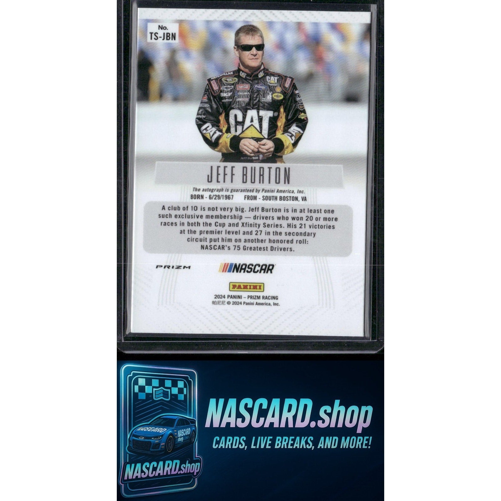 2024 Panini Prizm #TS-JBN Jeff Burton Throwback Signatures - NASCARD.shop