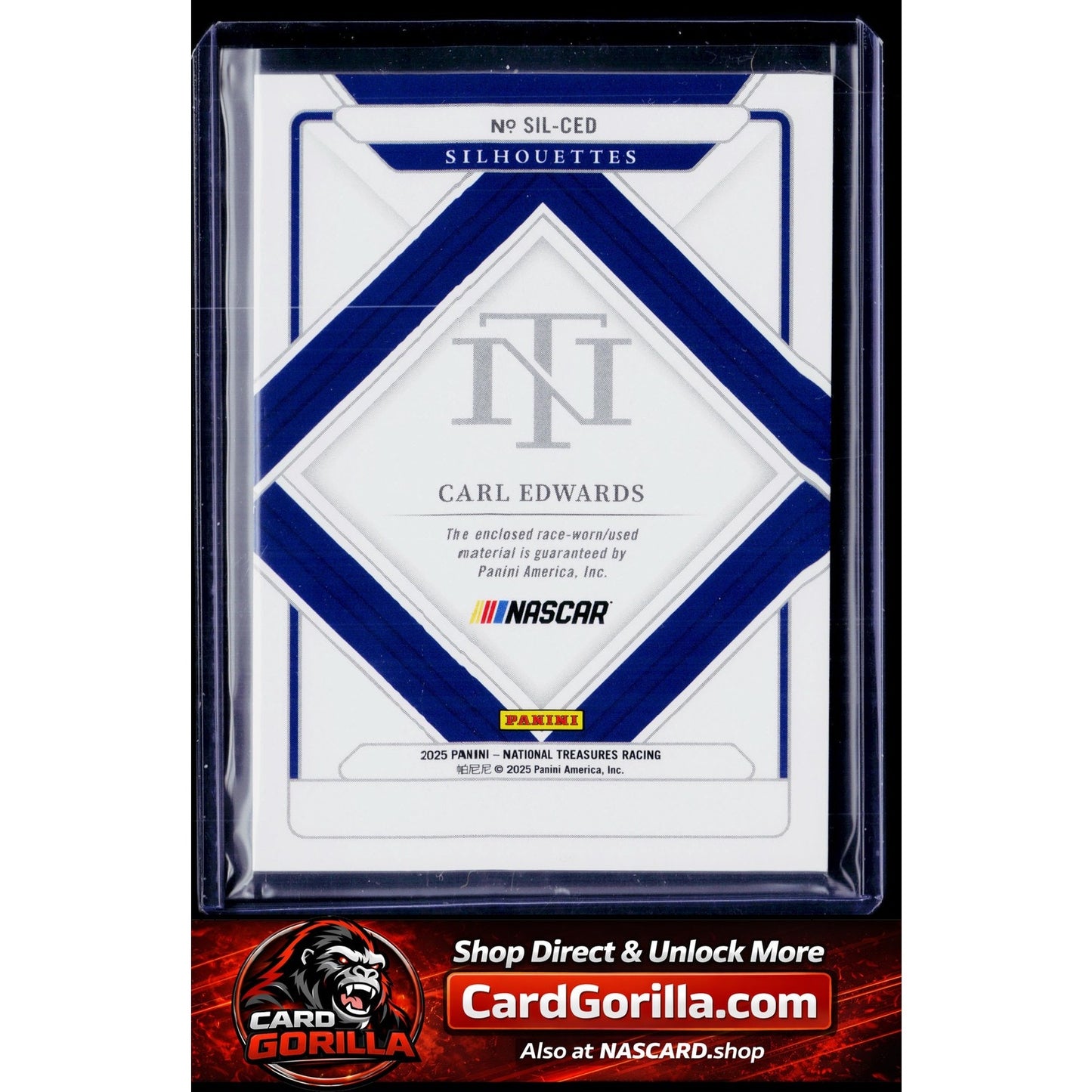 2025 Panini National Treasures #SIL-CED Carl Edwards Silhouettes #/75