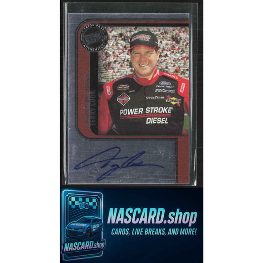 2005 Press Pass #NNO Terry Cook Signings Platinum #/100