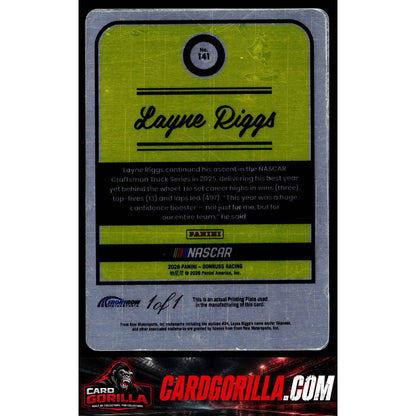 2026 Donruss #141 Layne Riggs Printing Plates Cyan #1/1