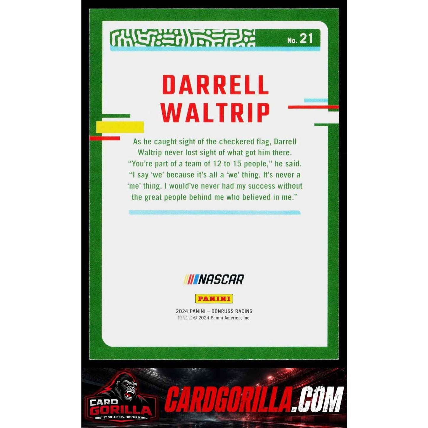 2024 Donruss #21 Darrell Waltrip Purple #/99