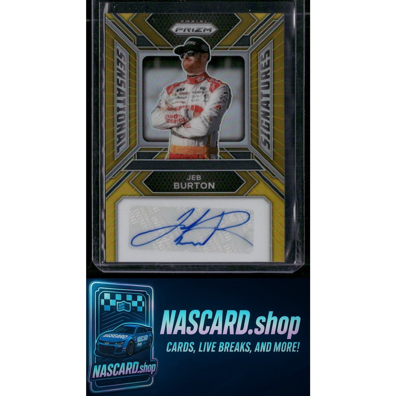 2024 Panini Prizm #SS-JBN Jeb Burton Sensational Signatures Gold #/10 - Card Gorilla