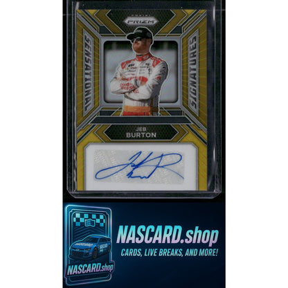2024 Panini Prizm #SS-JBN Jeb Burton Sensational Signatures Gold #/10 - Card Gorilla