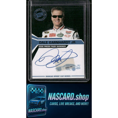 2008 Press Pass Dale Earnhardt Jr. Signings Blue #/8 - NASCARD.shop