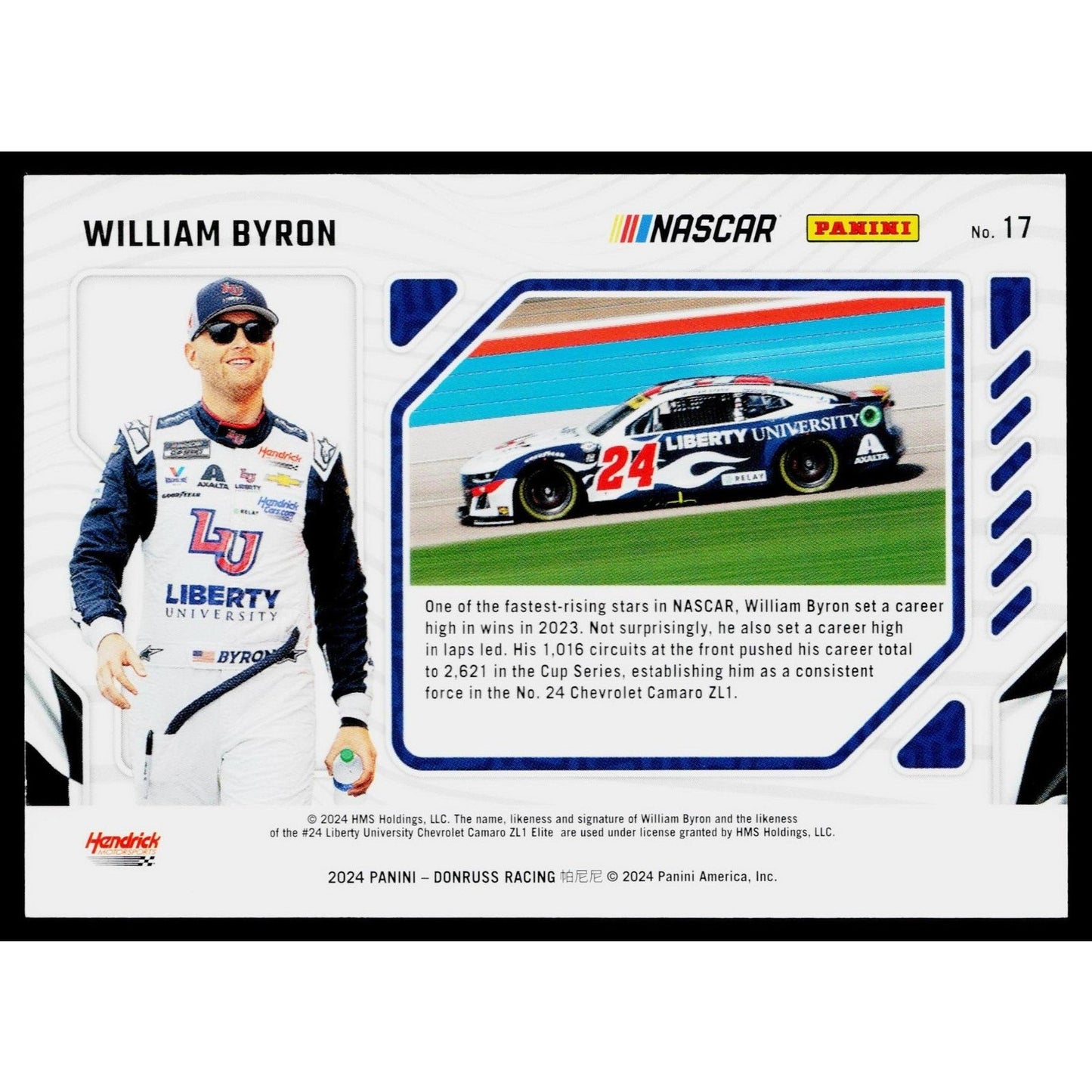 2024 Donruss #17 William Byron Production Line Red Ice #/149