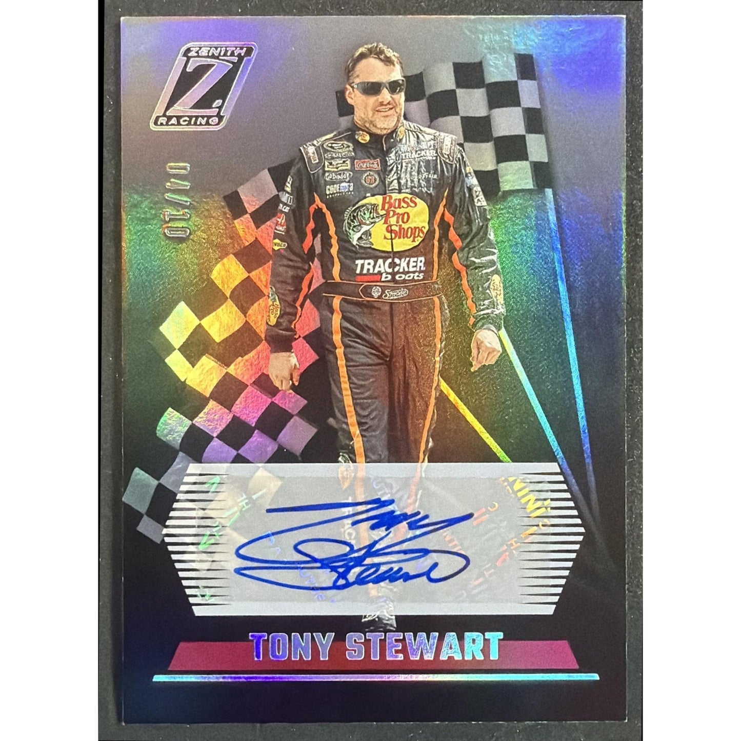 2023 Panini Chronicles Tony Stewart #5 Zenith Auto Holo Silver 4/10