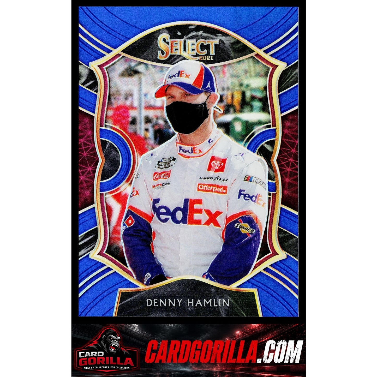2021 Panini Chronicles #20 Denny Hamlin Select Blue #/199