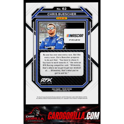 2023 Panini Prizm #62 Chris Buescher White Sparkle Prizm