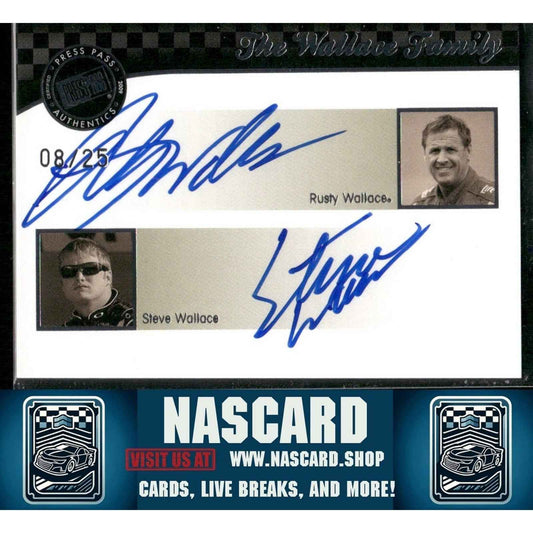 2009 Press Pass Legends Racing Families Rusty Wallace & Steve Wallace Dual /25 - NASCARD.shop