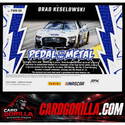 2024 Donruss #PMM-BK Brad Keselowski Pedal to the Metal Materials