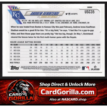 2021 Topps Chrome Update #USC35 Andrew Benintendi Purple Refractor