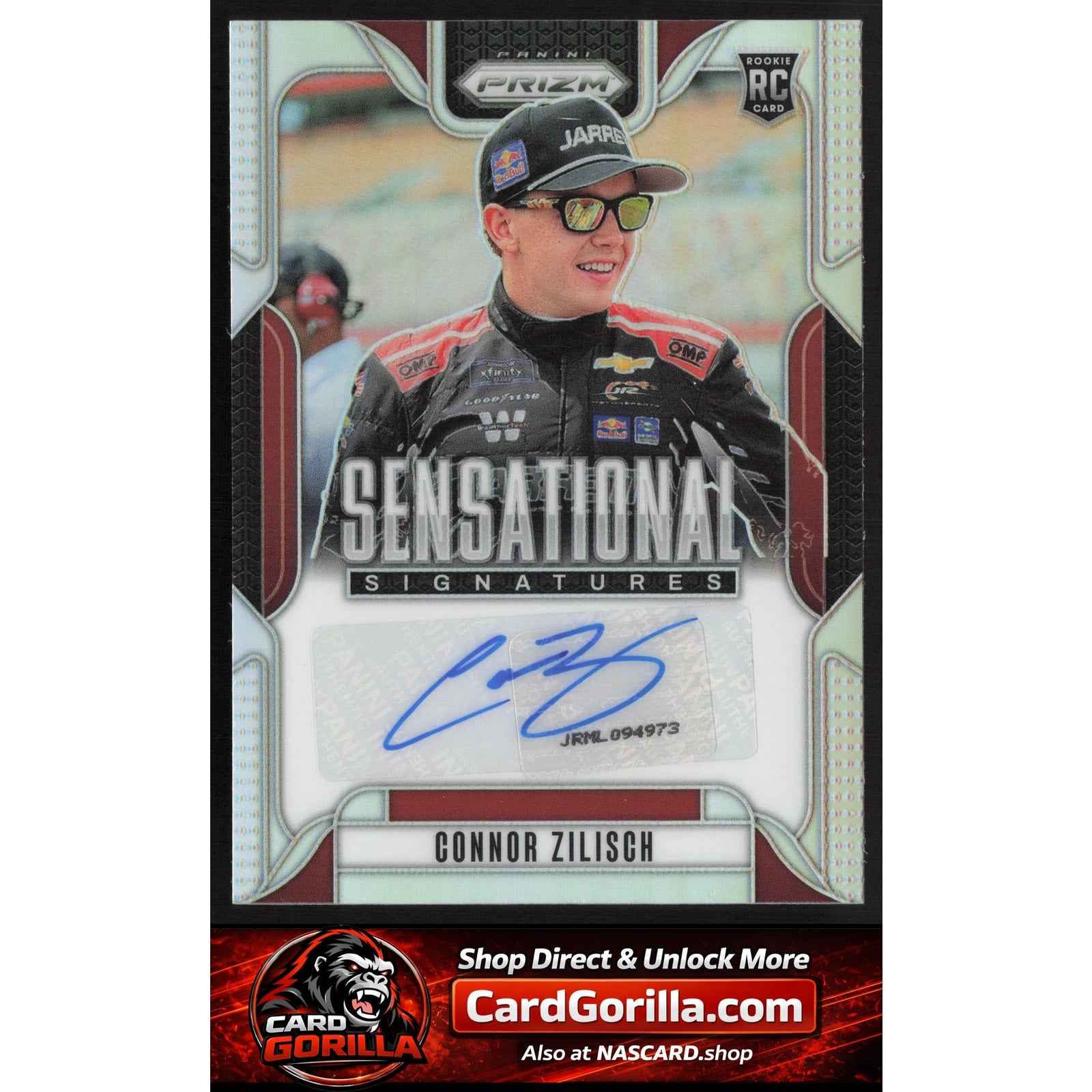 2025 Panini Prizm Connor Zilisch Sensational Signatures Silver Rookie Auto