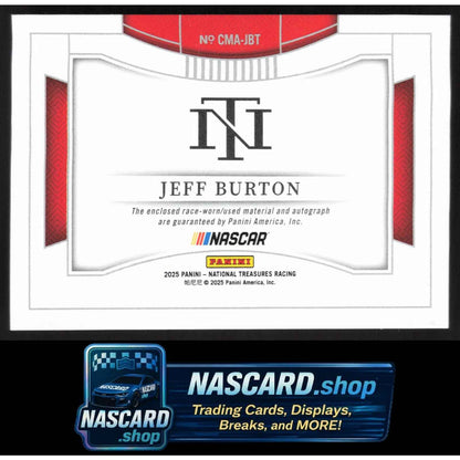 2025 National Treasures Jeff Burton Colossal Material Auto Holo Silver #/25