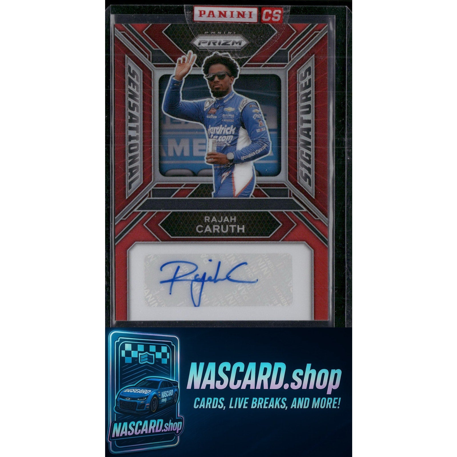 2024 Panini Prizm #SS-RCH Rajah Caruth Sensational Signatures Red #/99 - NASCARD.shop